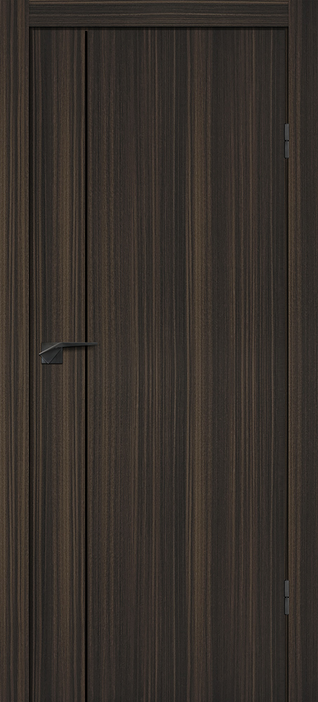 Межкомнатная дверь P-21 AL черный молдинг Эвкалипт африканский