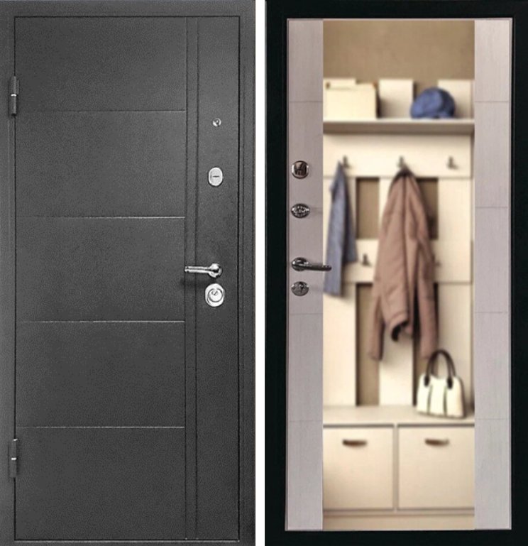 Дверь Эверест Зеркало Белёный Дуб DIS007120