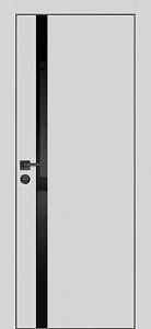 Товар Межкомнатная дверь PX-8  черная кромка с 4-х ст. Сапфир матовый