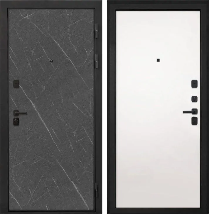 Дверь Интекрон Профит Black (фурнитура черная) Гранит Лава DIS007183